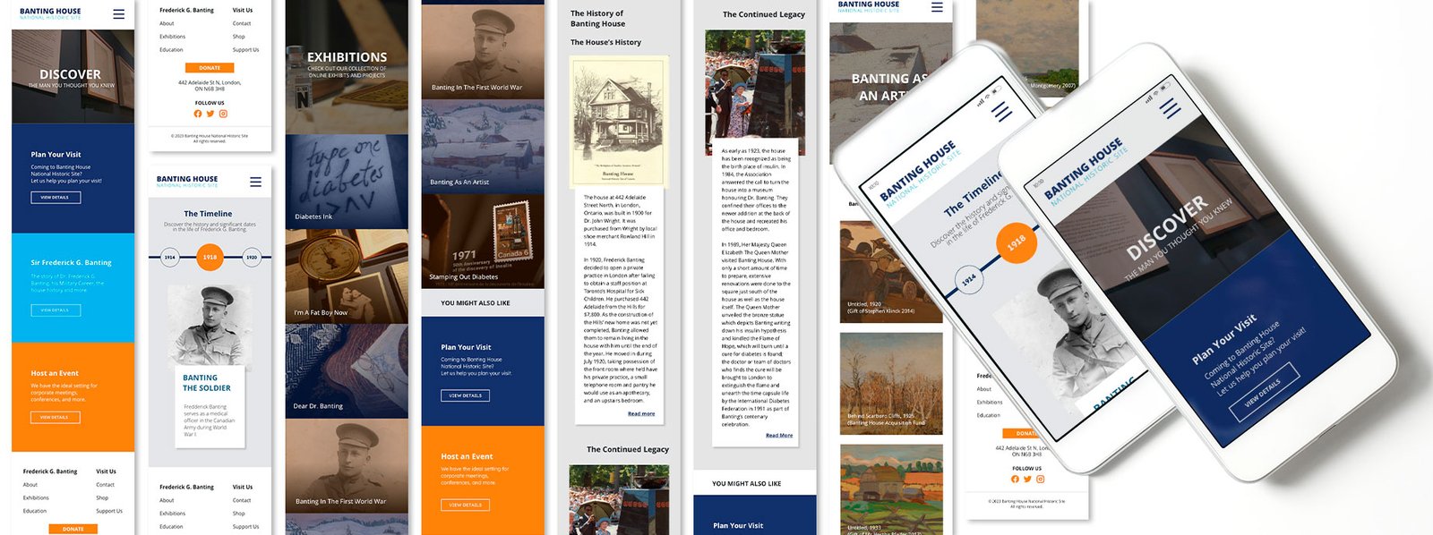 Banting House Wireframe Mobile